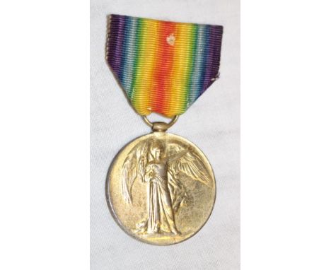 A First War victory medal awarded to No. 12480 Pte. R. H. Harvey DCLI (7/DCLI - KIA 16/09/1916)