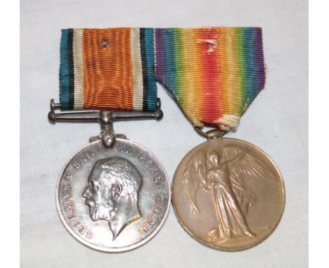 A First War pair of medals awarded to No. 26346 Pte. R. H. Tamblyn DCLI