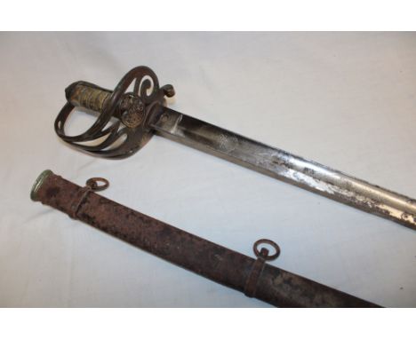 A Victorian Infantry Officer's sword by Wilkinson of Pall Mall London with etched steel blade No. 29401, brass guard and wire