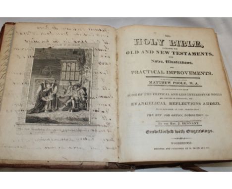 The Holy Bible containing Old and New Testament by M. Poole, pub. Smith & Co. Woodbridge with reference to the Enderby Family