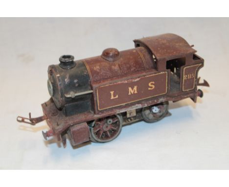 Hornby 0 gauge - LMS tinplate clockwork tank engine