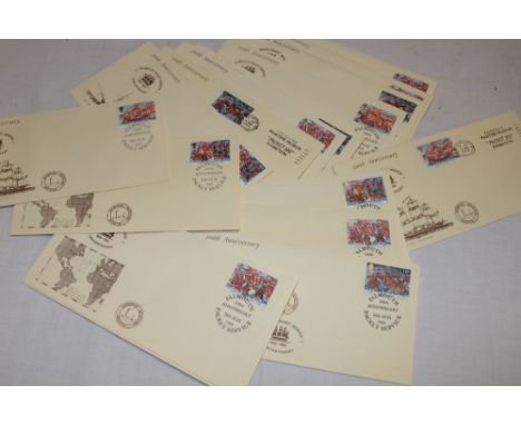 Nineteen first day covers commemorating the 300th Anniversary of the Falmouth Packet Service, 1989