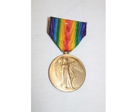 A First War victory medal awarded to No. 27028 Pte. H. G. Westcott - 1/DCLI, - died of wounds 28.04.1917