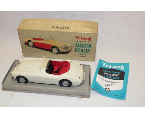 A Triang 1:20 scale electric Austin Healey Sports car in original box