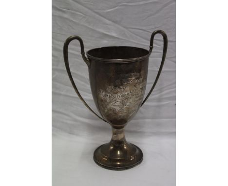 An Edward VII silver presentation shooting cup presented to C. Company 1st Volunteer Battalion Duke of Cornwall's Light Infan