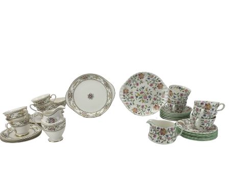 Minton Haddon Hall tea set, 20 pieces and a Royal Doulton Alton pattern part tea set