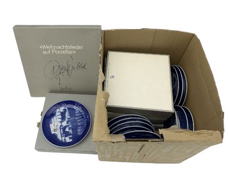 Collection of nineteen Royal Copenhagen Christmas plates from 1971, some boxed