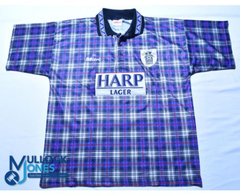 1994-1995 Notts County FC away football shirt - Mitre / Harp Lager, Size 42/44, short sleeves, G