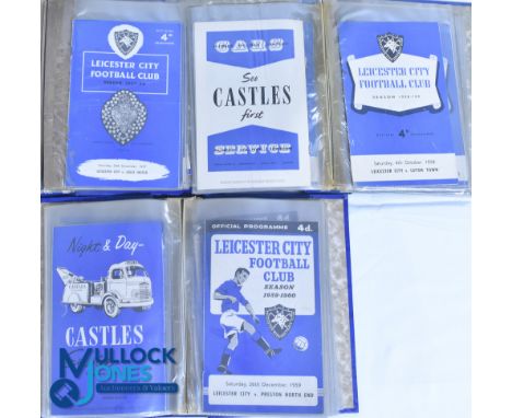 Leicester City FC home football programmes 1957-1960 in binders. 1957/58 - 17 (Sunderland, Wolverhampton Wanderers, Everton, 