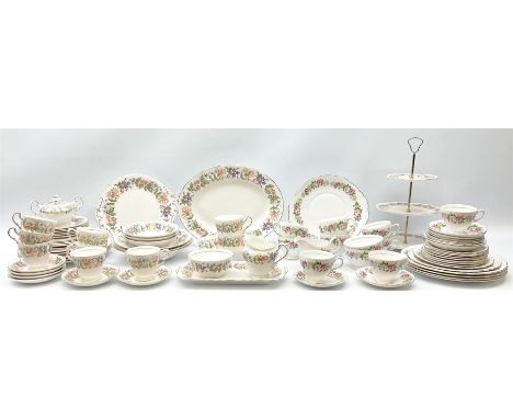 Paragon Country Lane pattern tea and dinner wares, comprising three dinner plates, six salad plates, nine side plates, three 