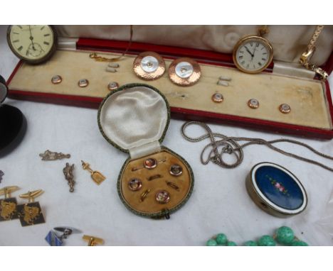 A 9ct three colour gold bracelet, approximately 3 grams, together with a 9ct yellow gold lady's Corvette wristwatch, a silver