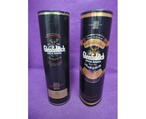 Two bottles of Glenfiddich Special Reserve Single Malt Scotch Whisky, one aged 12 years, both 40% vol, 70cc and in card tubes
