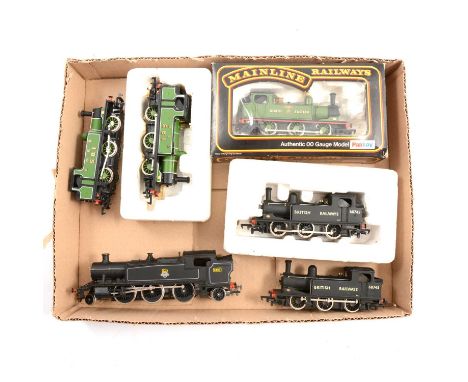 Mainline and Airfix OO gauge model railway locomotives, six including Airfix 2-6-2 BR 6167 tank engine; and four other Mainli