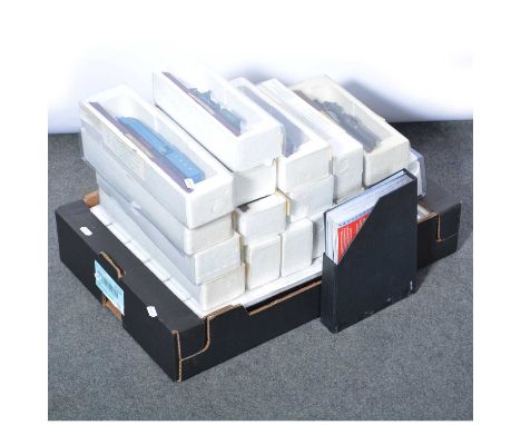 Atlas model train locomotives, twenty-seven various types and line, all boxed with a selection of booklets. 