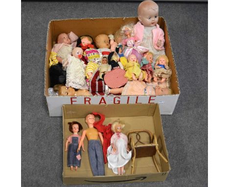 1960s dolls, a quantity to include Pedigree Sindy's sister Patch and Paul; Palitoy Tressy doll, blond hair; other small plast
