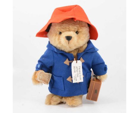 Steiff Germany, Paddington Bear, with suitcase and sandwich, 30cm. 