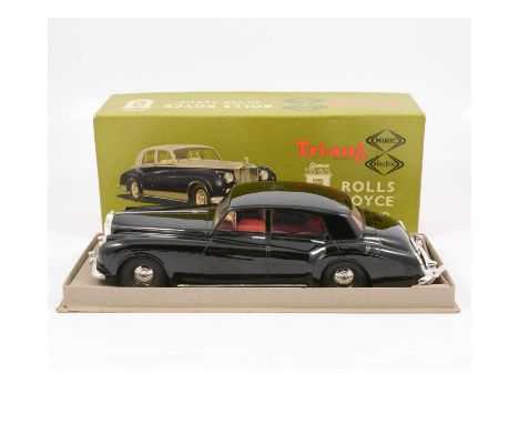 Tri-ang Minic Electric Rolls Royce Silver Cloud model, ref M013, 1:20 scale, black body, boxed.