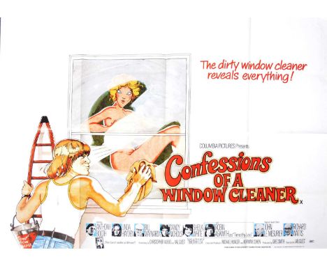 UK quad film posters, two original posters including Confessions of a Window Cleaner (1974), 40x30inch; Confessions of a Taxi