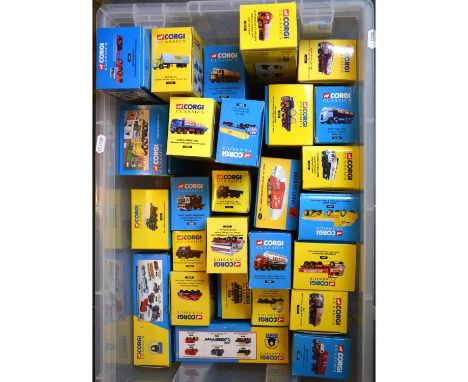Corgi Classics series models, twenty-seven including ref 21401 AEC box trailer 'Wall's'; 27501 Atkinson 8 wheel lorry 'Aaron 