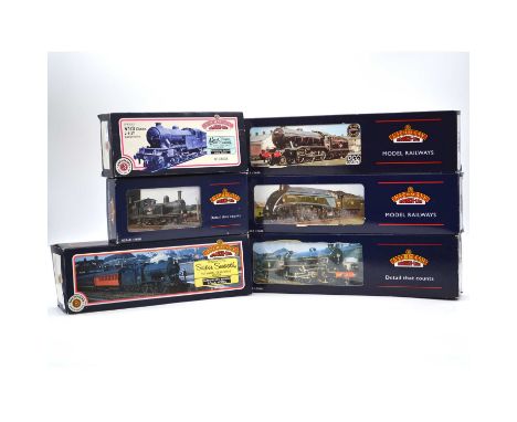 Bachmann OO gauge model railway locomotives, six including ref 32-276 K3 61932 BR, DCC ready; 31-707 B1 61002 'Impala', BR; 3