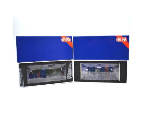 Heljan OO gauge model railway locomotives, two including ref 1500 class 15 D8200 BR; 1400 class 14 D9500 BR, both boxed. 