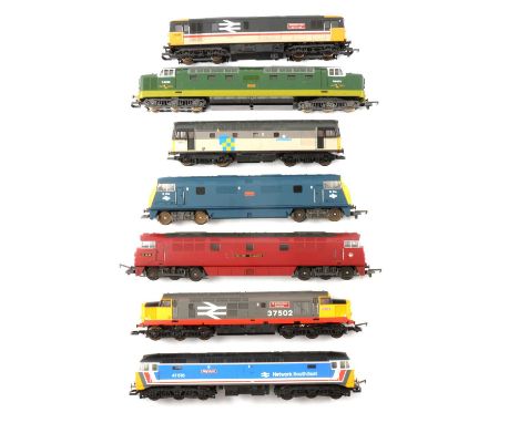 Lima OO gauge model railway diesel locomotives, seven loose including 33051 'Shakespeare Cliff'; Network South East 47576 'Ki