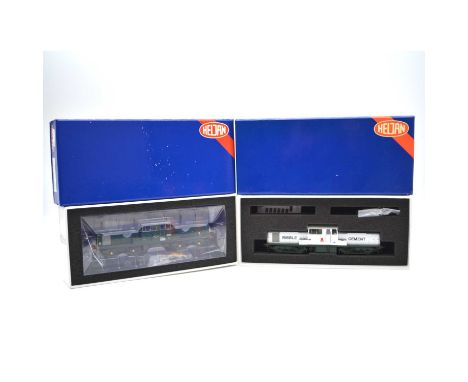 Heljan OO gauge model railway locomotives, two including ref 17061 class 17 'Ribble Cement' ex D8568; 1714 D8600 green with s