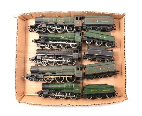 OO gauge model railway locomotives; five including Mainline GW 2-6-0 5322; BR 4-6-0 75006; GWR 4-6-0 'Hinton Manor' 7819; Air