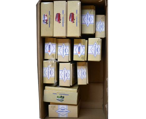 Corgi Classic die-cast model buses and coaches, fourteen including 97105 70th Anniversary 'The Felix Coaches Bedford OB' (x2)