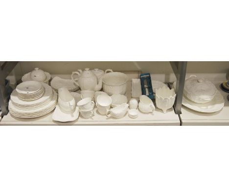 Extensive Coalport porcelain leaf moulded part dinner and tea service ‘Countryware’Condition ReportPhoto shows all items in l