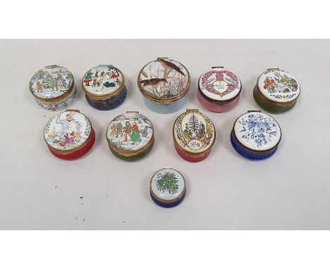 Quantity of modern enamel boxes 