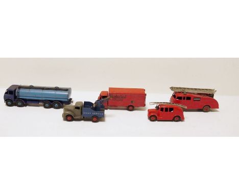 Quantity of diecast Dinky toys to include 250 Streamlined fire engine, 514 Slumberland Mattresses Guy delivery van, Supertoys