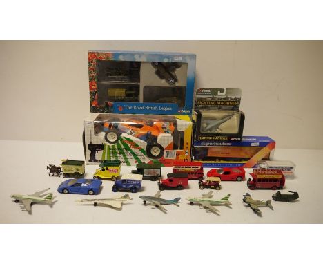 Quantity of boxed and playworn diecast models mainly Corgi or Lledo to include 'Corgi Superhaulers Sainsbury truck', 'Corgi F