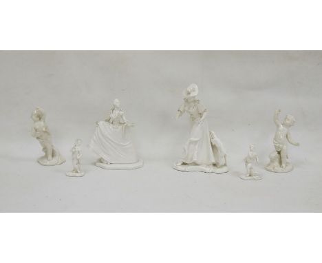 Nymphenburg porcelain figures to include lady with dog, putto, etc (6) Condition ReportApprox. Height of tallest figure 22.5c