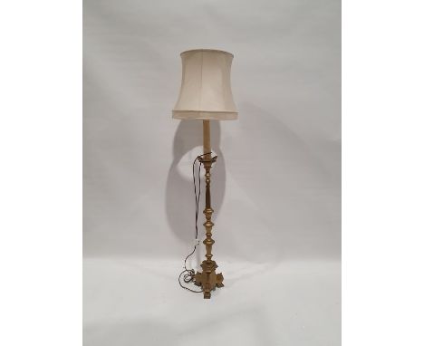Brass standard lamp