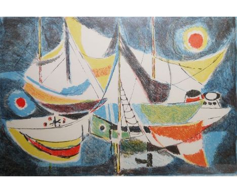 Enrico Paulucci (Italian 1901-1999) Limited edition colour lithograph "Ricordi Marini", signed in pencil and numbered 49/100,