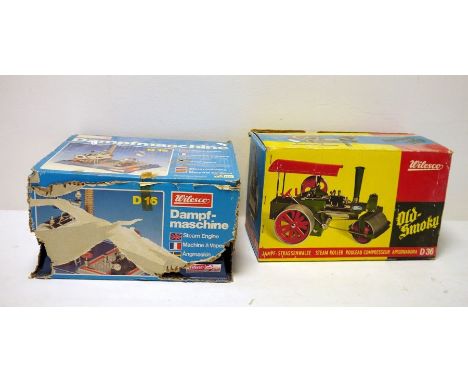 A Wilesco steam engine and steam roller, boxed (2)&nbsp;