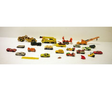 Quantity of playworn Corgi and Matchbox diecast models to include 'Matchbox Superking K-12 Hercules-Mobile Crane', 'Matchbox 