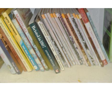 An extensive collection of books about Bristol and suburbs, together with a box of pamphlets, magazines, etc (one shelf)