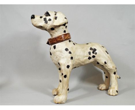 A ceramic model of a standing dalmation, 37 cm in height 