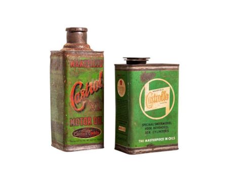 Including an XL Quart caddy and French Castrollo can of one litre capacity. Good original condition, save for light surface r