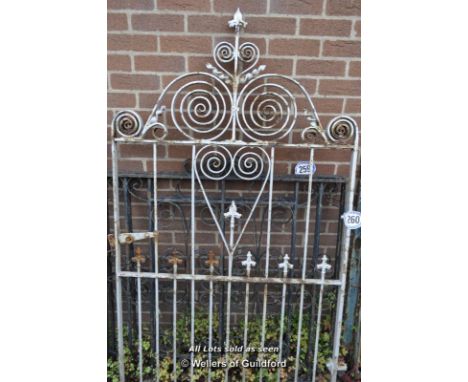 VICTORIAN DECORATIVE WROUGHT IRON GATE, 1030MM X 1740MM