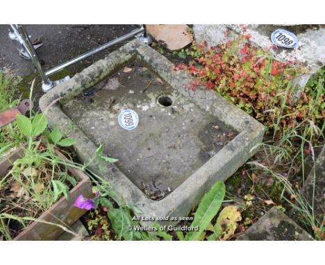STONE SHALLOW TROUGH, 760MM X 560MM X 140MM