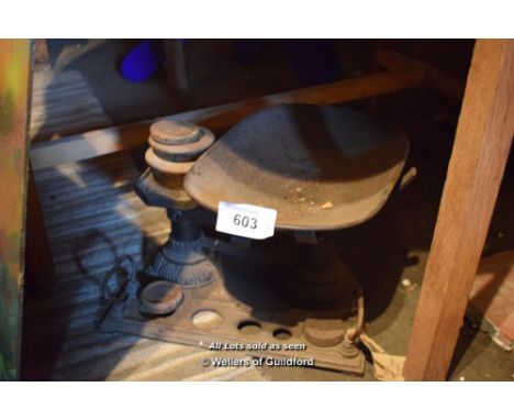 SET OF WEIGHING SCALES WITH WEIGHT HOLDERS