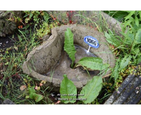 MODERN COMPOSITION STONE PLANTER WITH ANIMAL SCENE