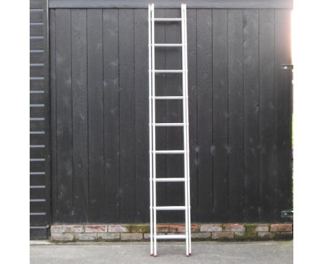 An aluminium extending ladder, 480cm overall