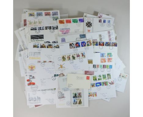 A box of stamps and first day covers