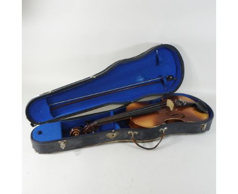 A student's viola, cased