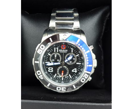A Swiss Military Hanowa quartz chronograph wristwatch, model number 06-5262.04.007.03, boxed