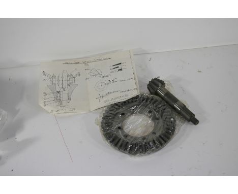 A rear axle crown wheel and pinion to fit MG K type 1933/34,by Park Engineering of Wimbourne, late 1980s, apparently unused n